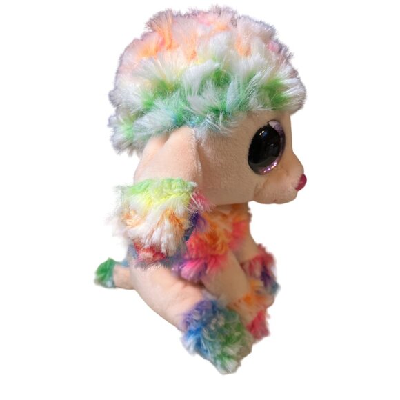 TY Rainbow Poodle Beanie Boo Small 6 Inch - Stuffed Animal (37223) - Picture 7 of 12